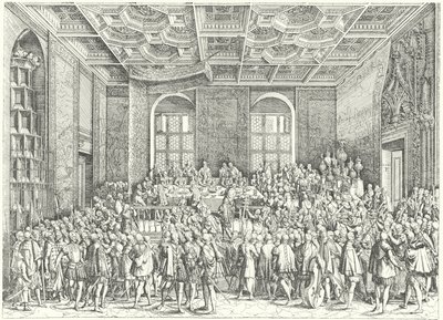Banquete para Fernando I, Emperador del Sacro Imperio Romano de German School